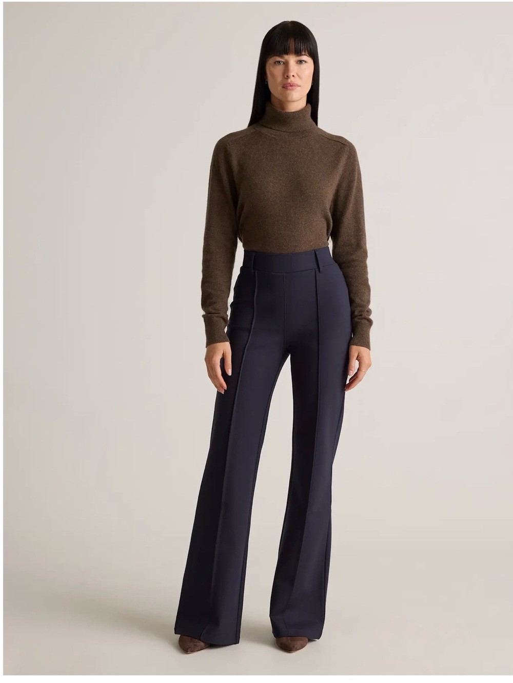 Quince Ultra-Stretch Ponte Flare Leg Pants NWT - Picture 2 of 11